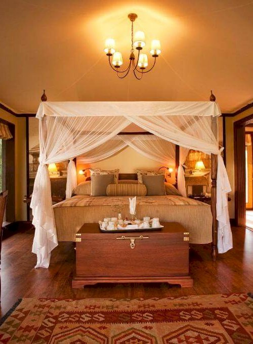 lake elementaita serena camp bed view